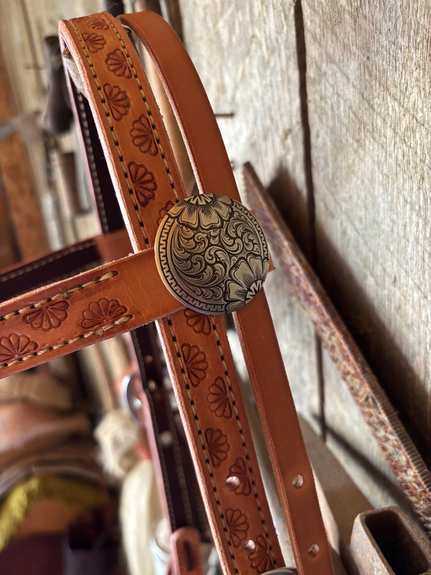 Stamped Browband Headstall