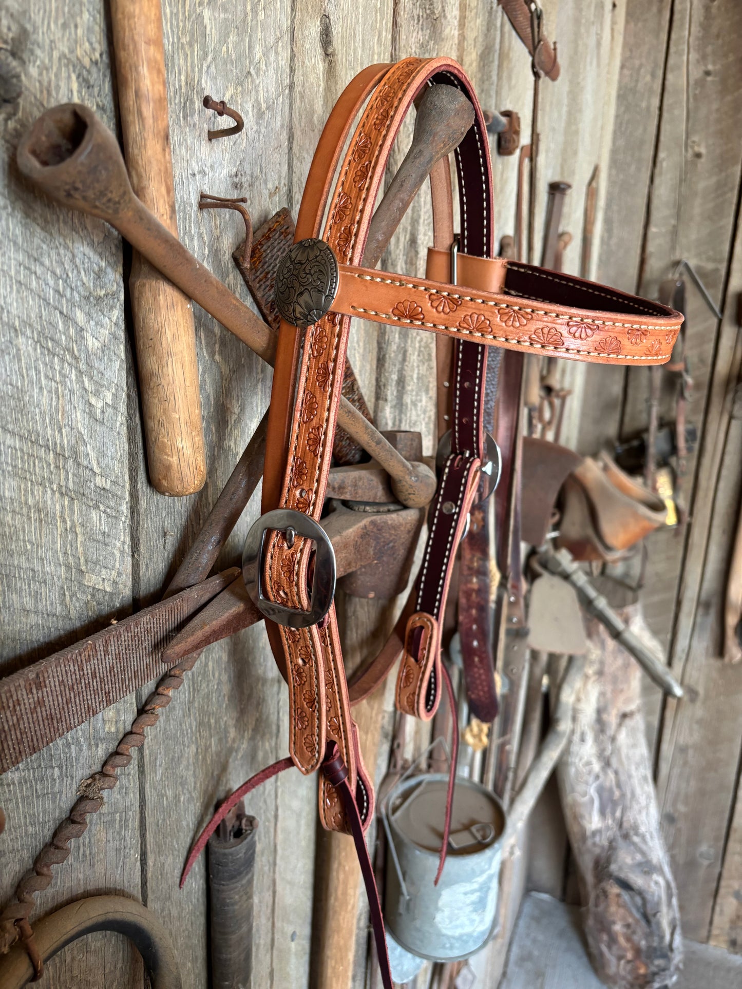 Stamped Browband Headstall