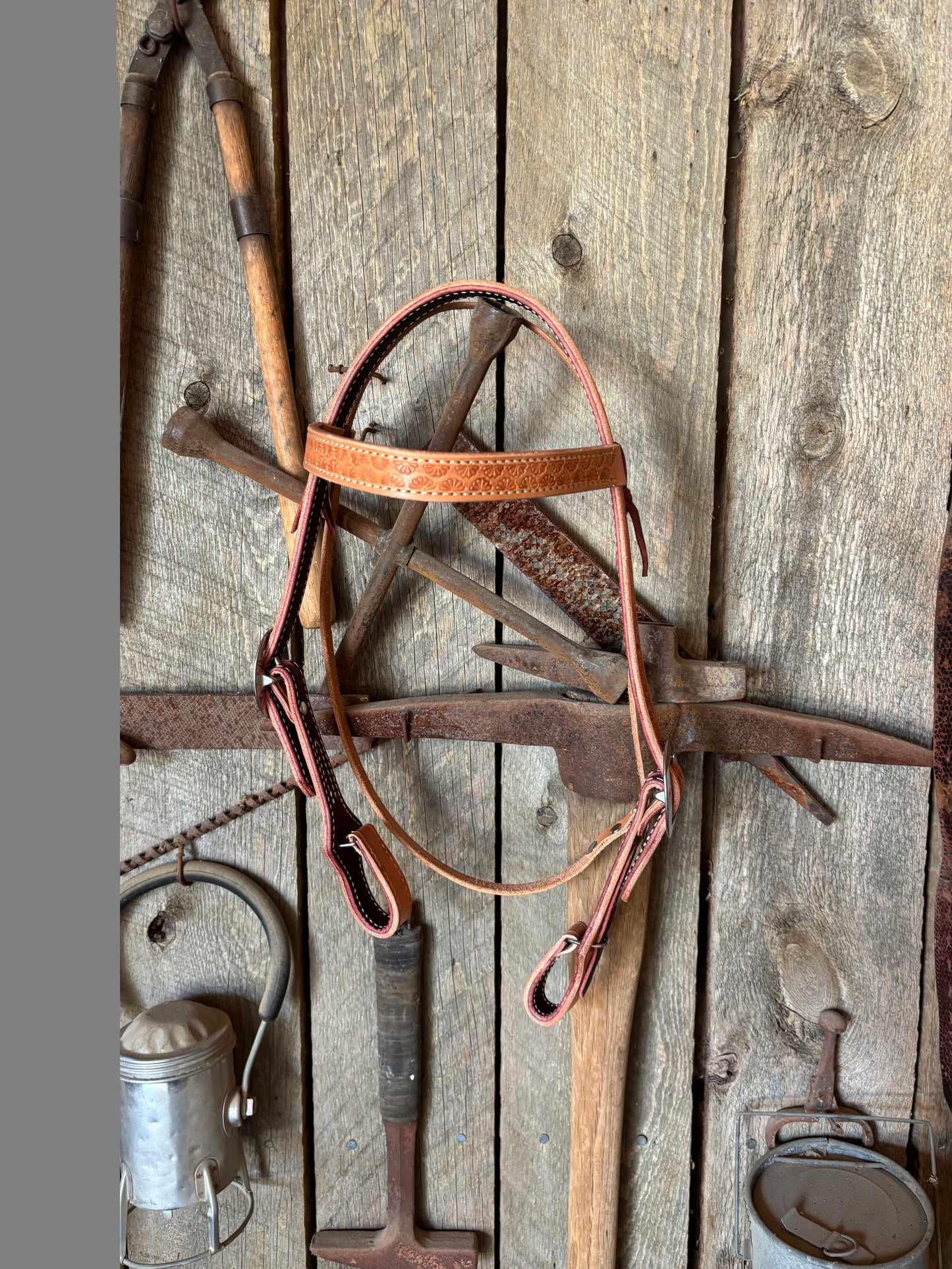 Stamped Browband Headstall